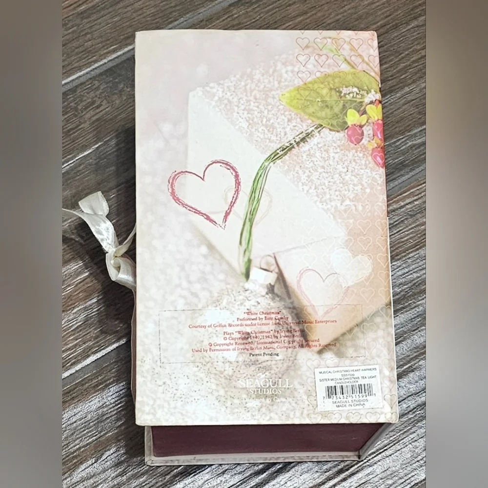 Seagull Studios Sister Heart Warmer Tea Light Candle Gift